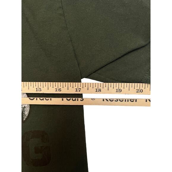 Disney Grumpy Resting Grump Face Unisex T-Shirt Distressed Look, Dark Green - Picture 7 of 8